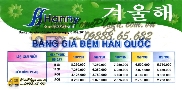 Bảng báo giá niêm yết nhà máy đệm bông ép Hàn Quốc Hanny